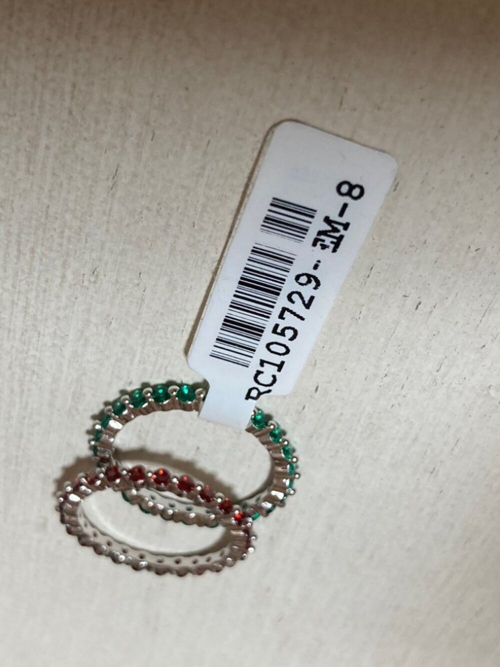 Set of (2) 925 Sterling Rings w/ CZ Stones